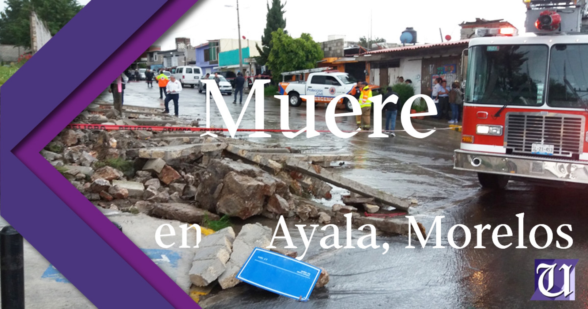 Muere adolescente al ser aplastada por una barda