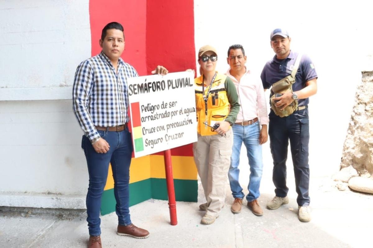Temixco se prepara para la temporada de lluvias: Semáforos pluviales en puentes para proteger a la ciudadanía