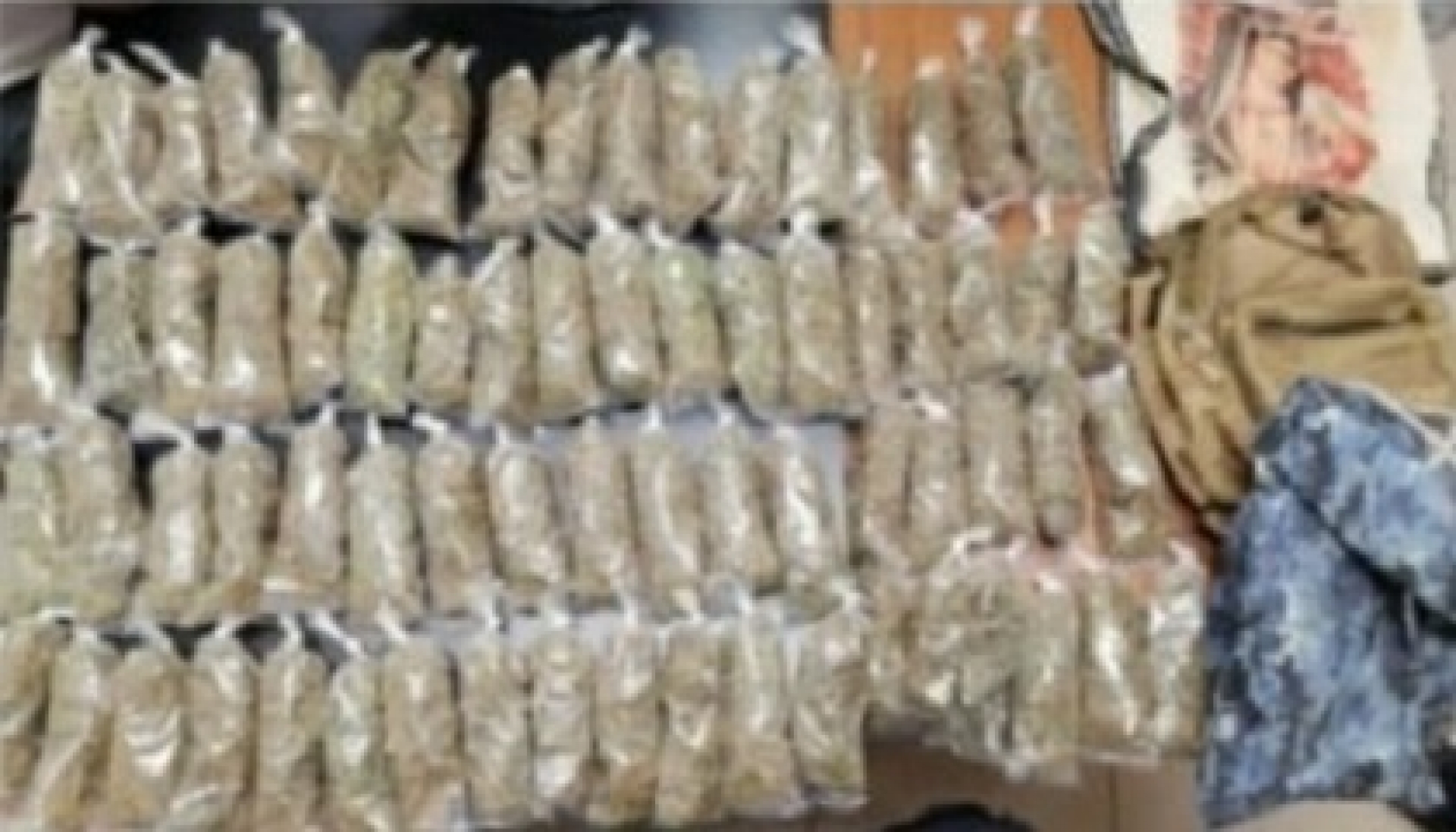 Tenían 71 bolsas de marihuana en tres mochilas
