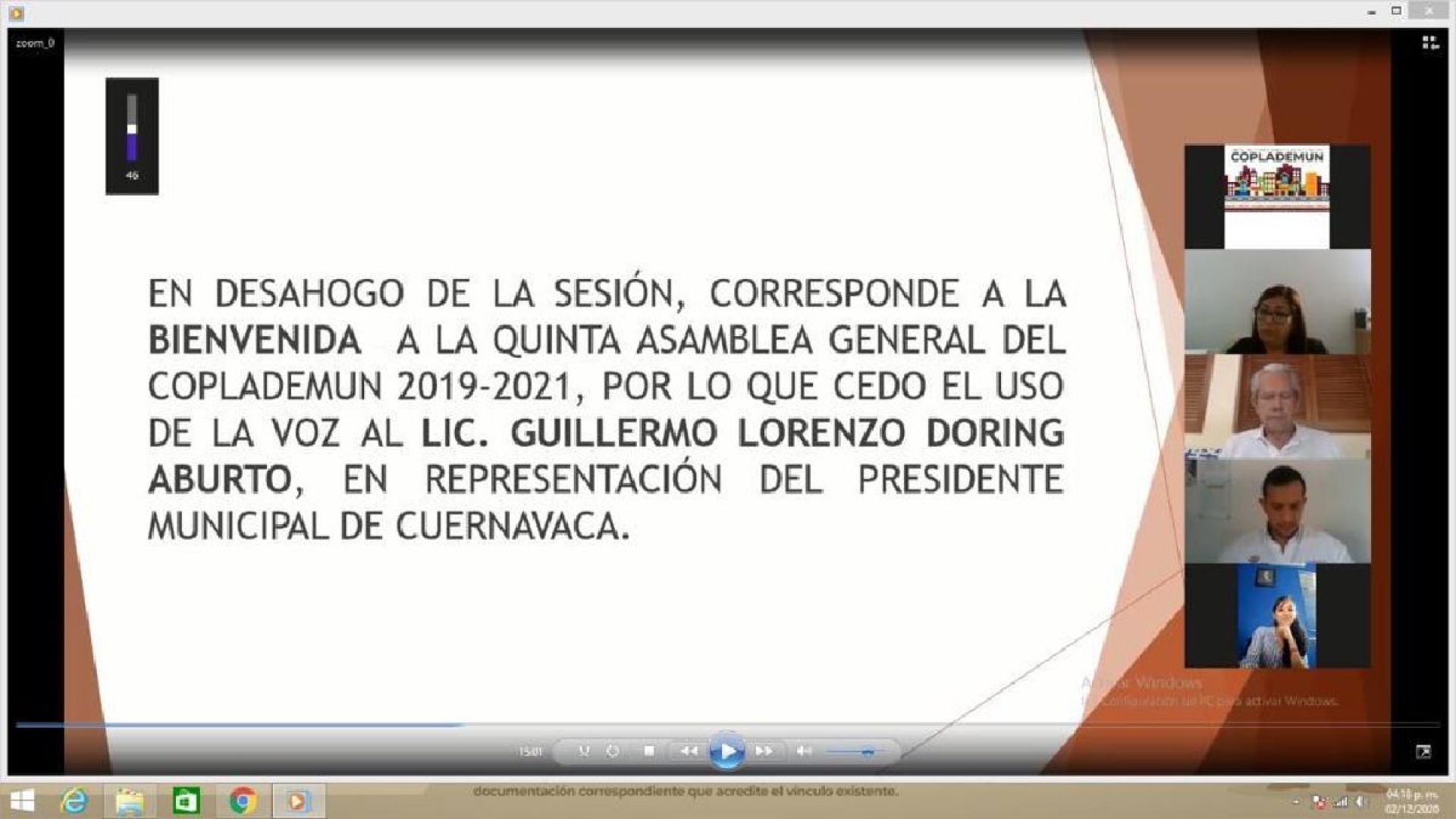 Celebra consejo permanentemente del Coplademun 5ª. sesión ordinaria