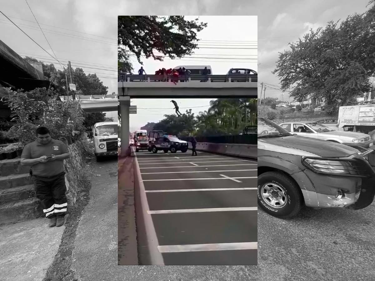VIDEO: Sufrió fracturas al aventarse de un puente