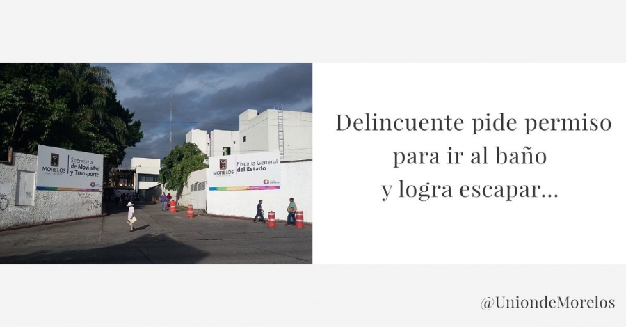 Un hombre que estaba detenido se escapó de la FGE