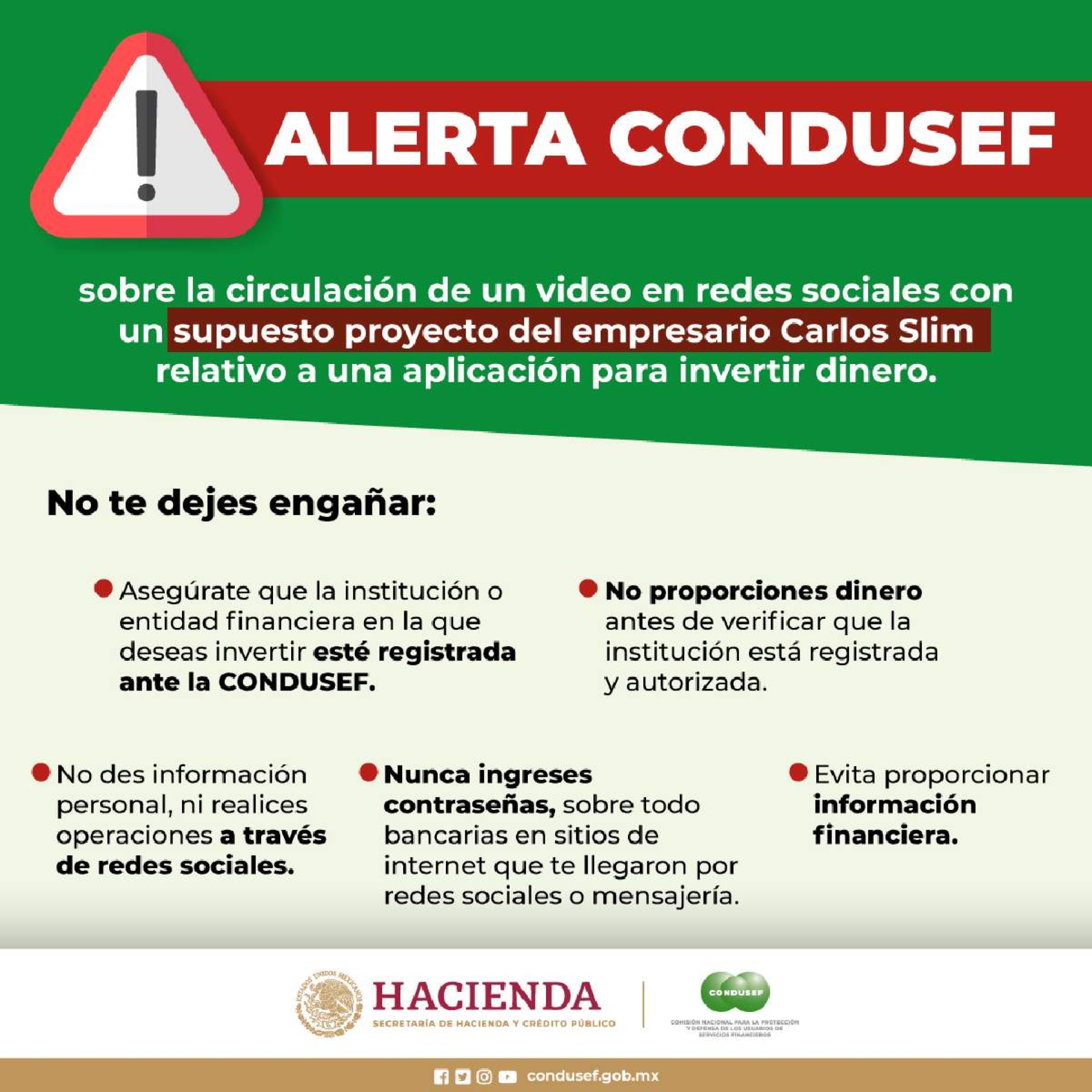 Llaman a no caer en estafas sobre supuestas inversiones