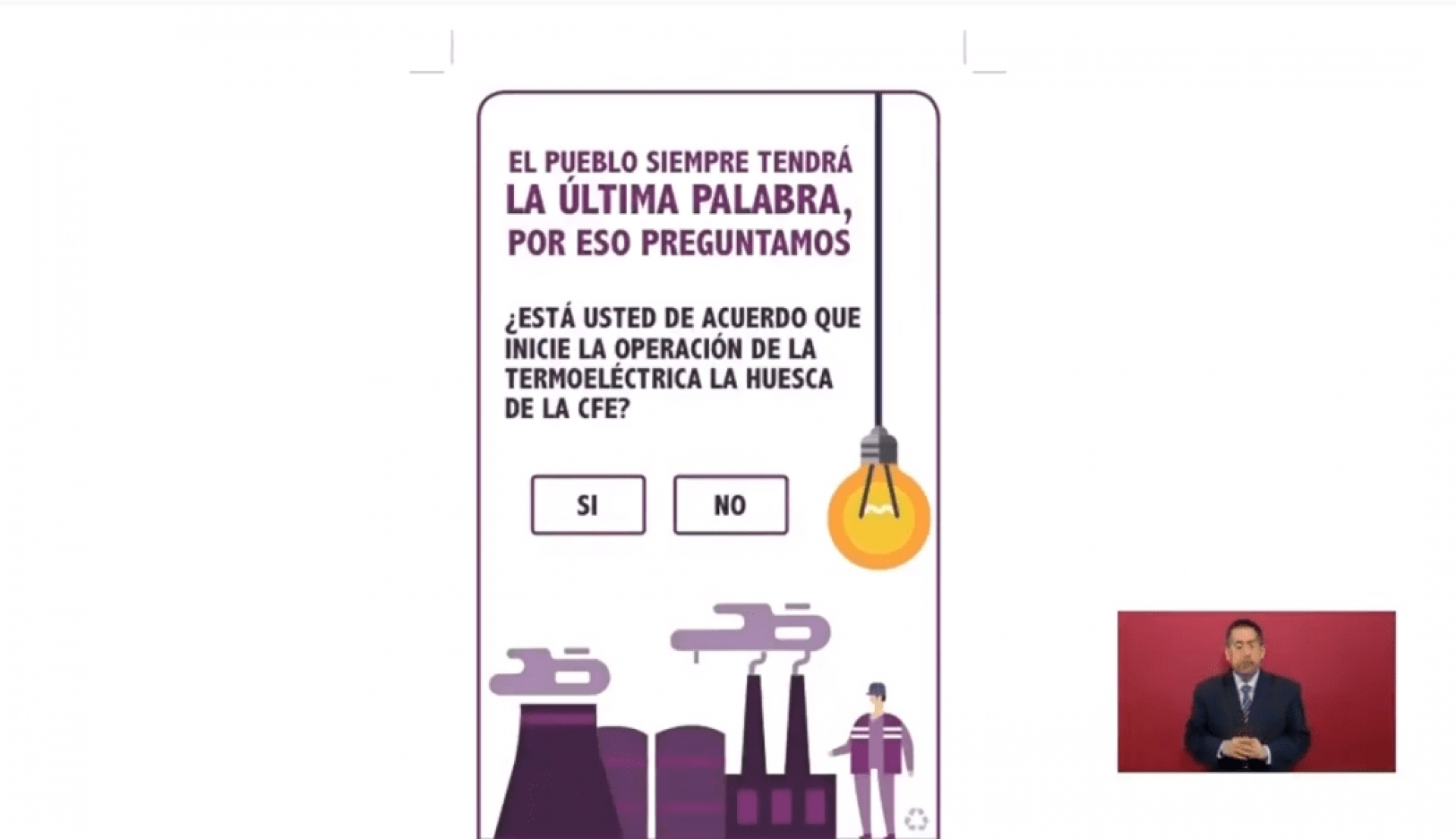 Respalda Bejarano consulta por termoeléctrica