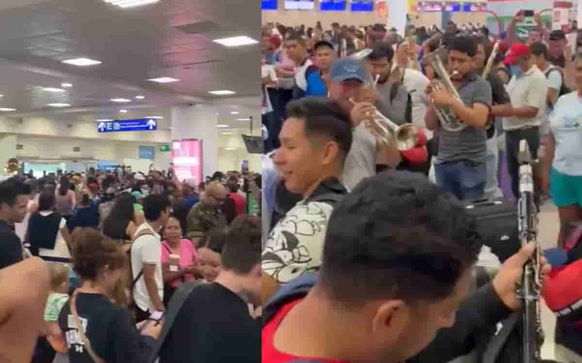 Cantan 'Cielito Lindo' por caída de Microsoft en Aeropuerto de Cancún (VIDEO)