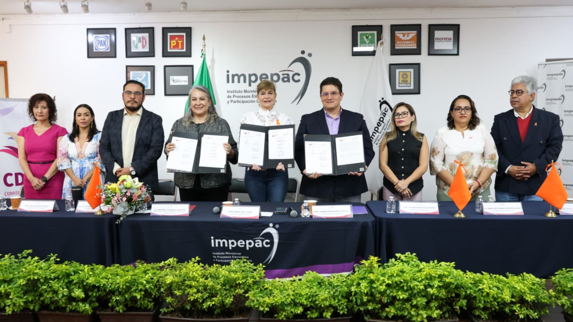 Firman convenio de colaboración Impepac y CDHM