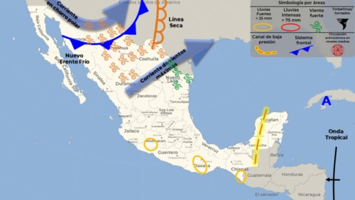 Nuevo frente frío recorrerá el norte de México