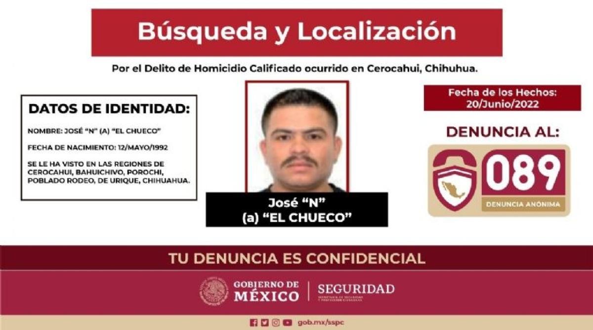 Ofrecen cinco millones de pesos por "El Chueco", presunto asesino de los sacerdotes en Chihuahua