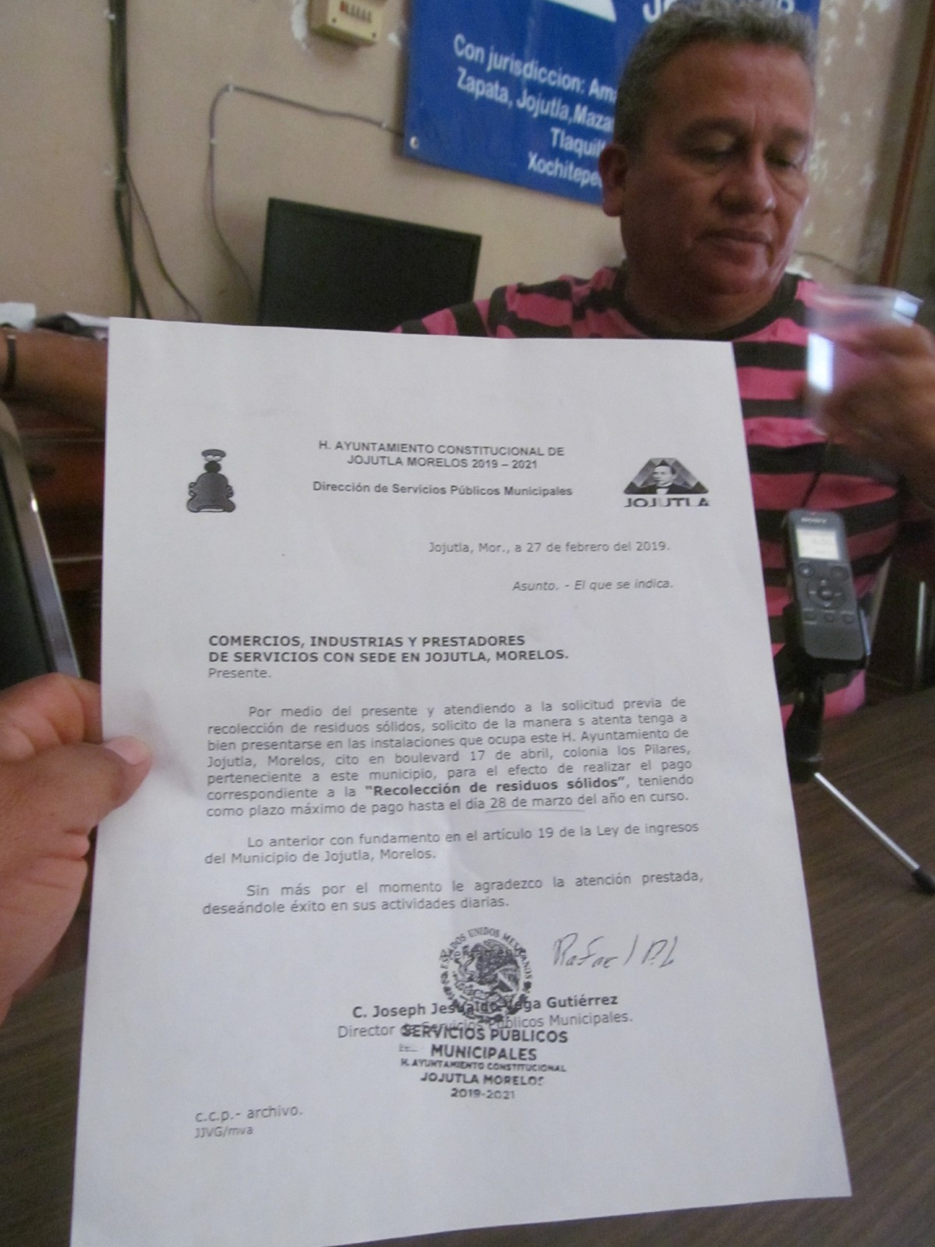 Rechaza Canaco nuevo impuesto por recolección de basura Sumario: Jojutla
