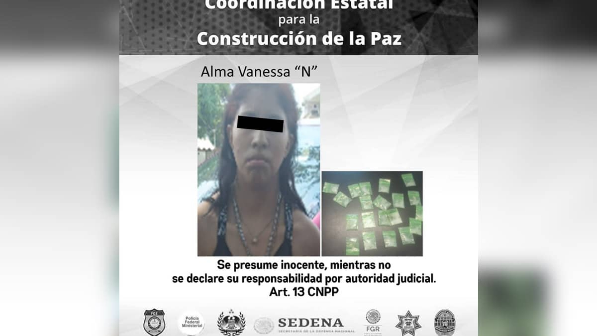 Atrapan a una joven en poder de 'cristal'