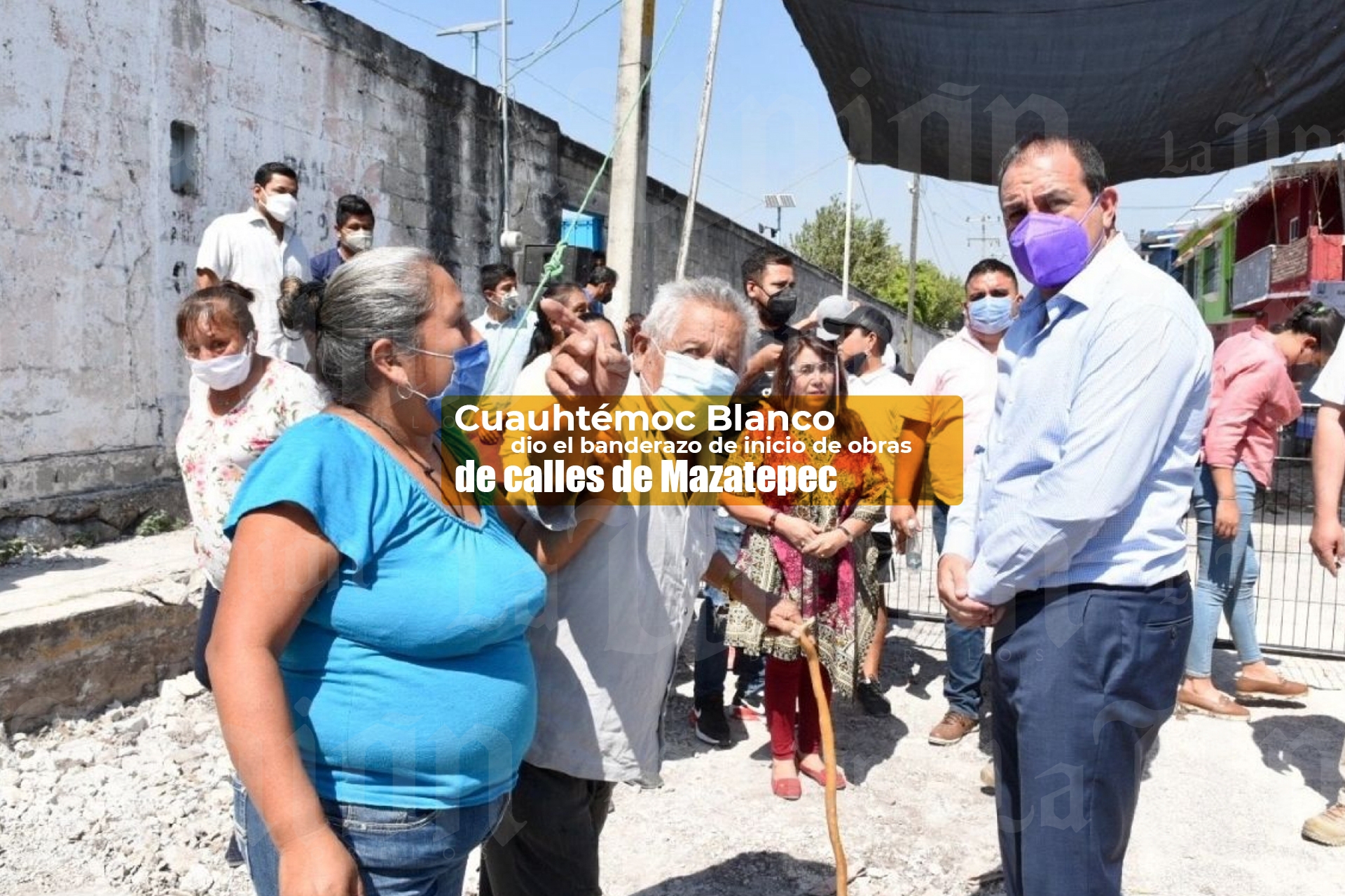 Inicia Cuauhtémoc Blanco obras de construcción de calles de Mazatepec