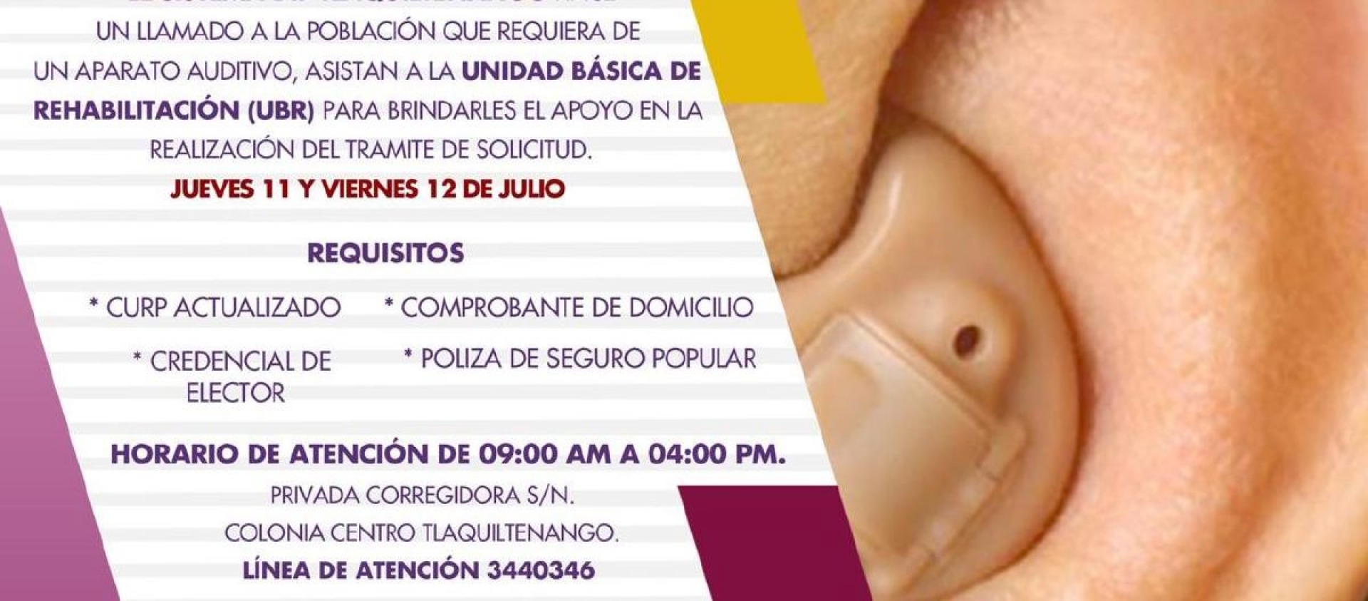 Ofrecen aparatos auditivos gratuitos en Tlaquiltenango