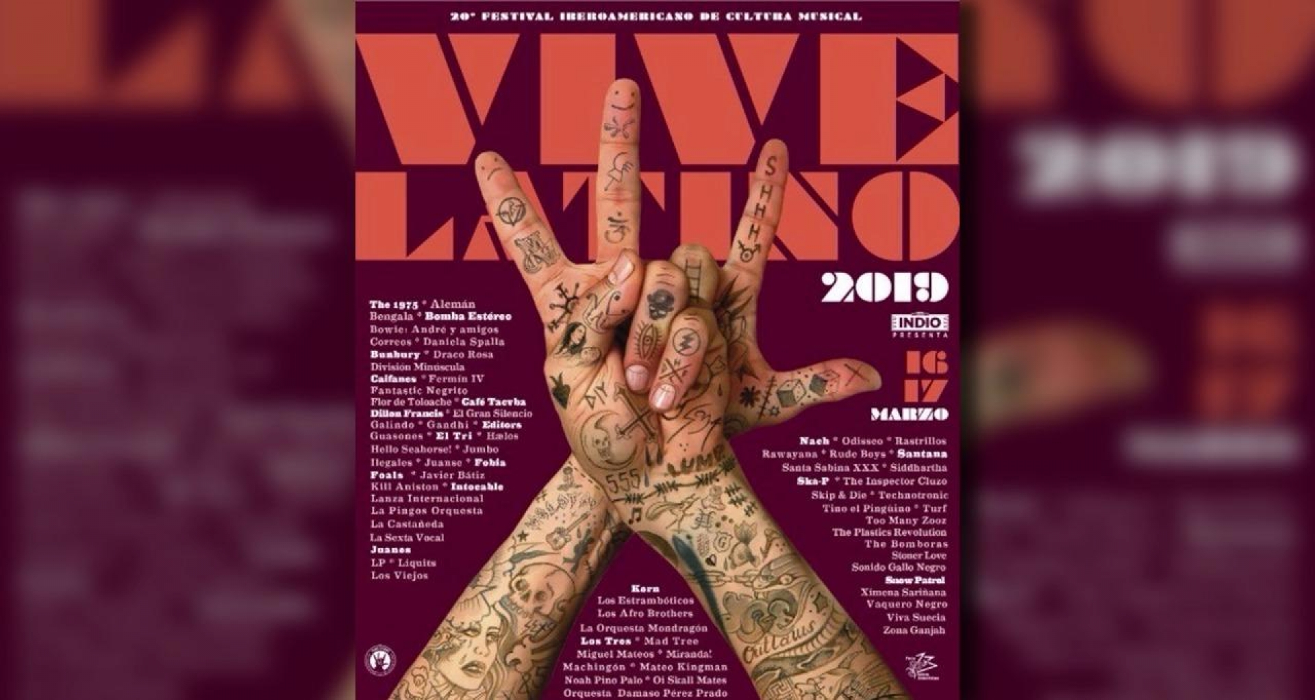 ¡Ya está aquí cartel del Vive Latino 2019!