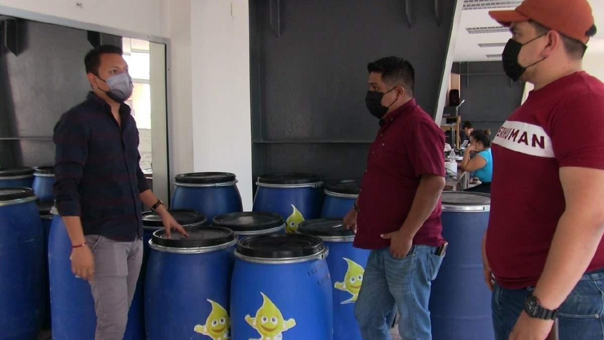 Instalan contendores para recolectar residuos de aceite vegetal en Jojutla