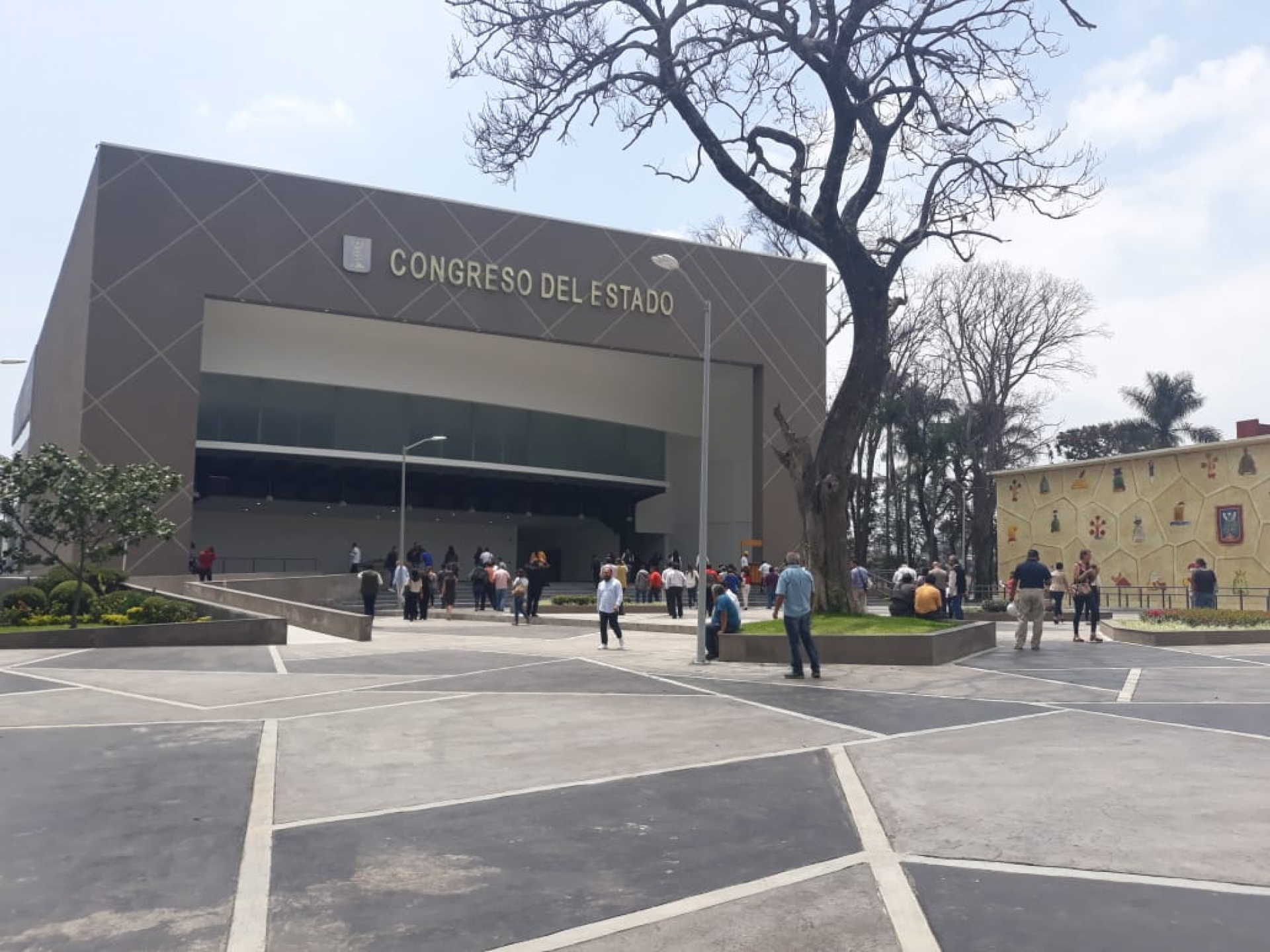 Realizan simulacro en el Congreso local