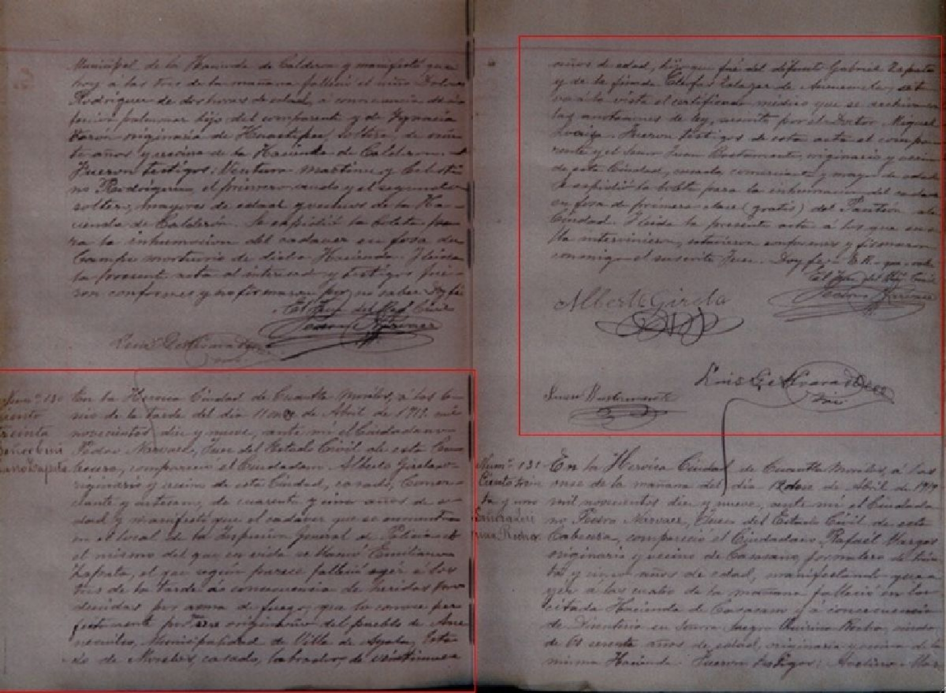 Piden hacer copia del libro que contiene el acta de defunción de Zapata