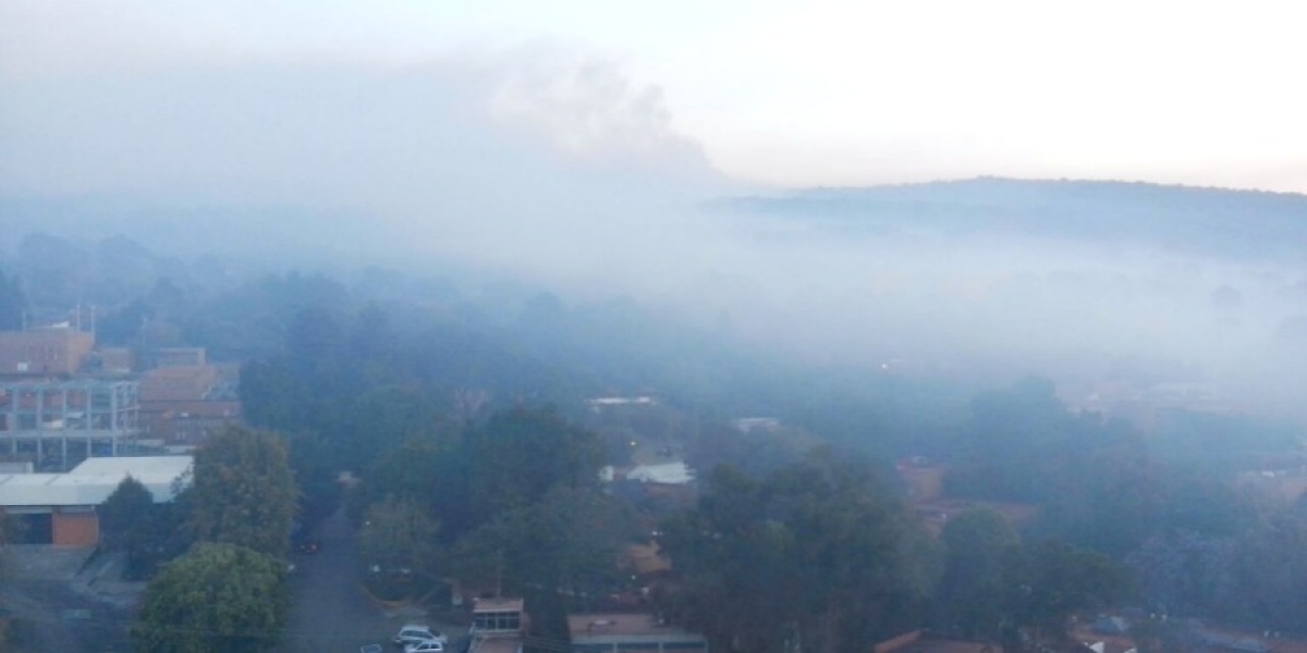 Se registra incendio forestal en Chamilpa
