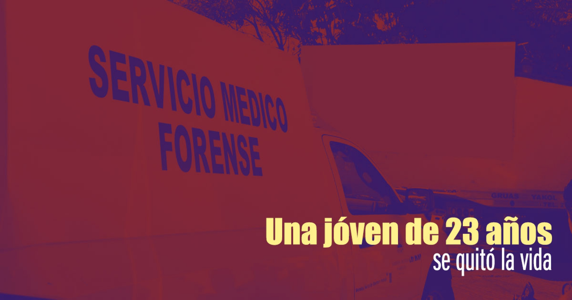 Una joven de 23 años se quitó la vida