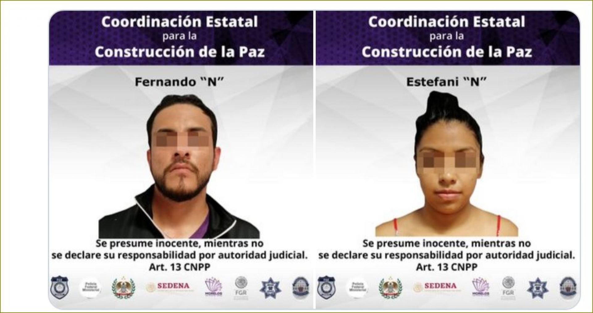 Capturan a pareja acusada de robar una moto