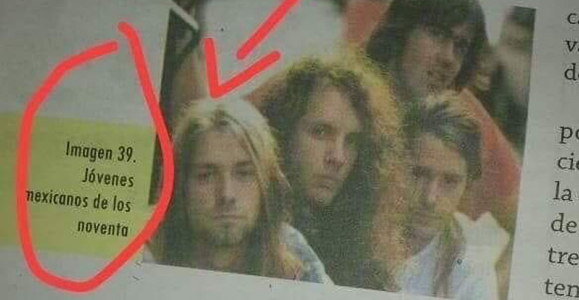Kurt Cobain es 'un joven mexicano de los 90'... por lo menos para la SEP