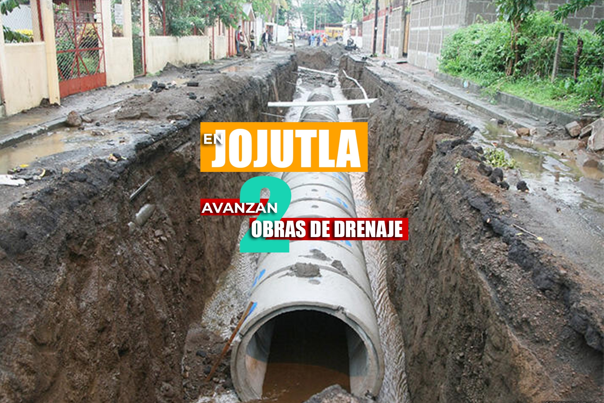 En marcha, dos obras de drenaje sanitario en Jojutla