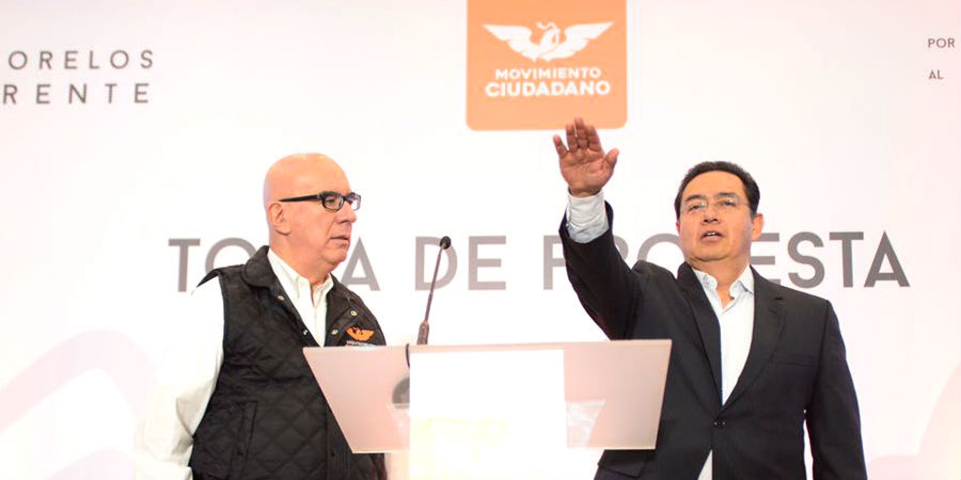 Toma protesta el coordinador nacional de MC a candidato a gobernador de Morelos