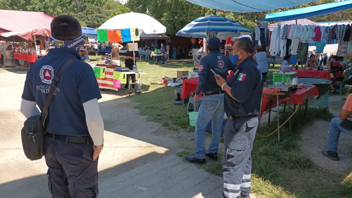 Supervisión del 'Convoy, unidos por Morelos ante el covid-19' en tianguis de Yautepec