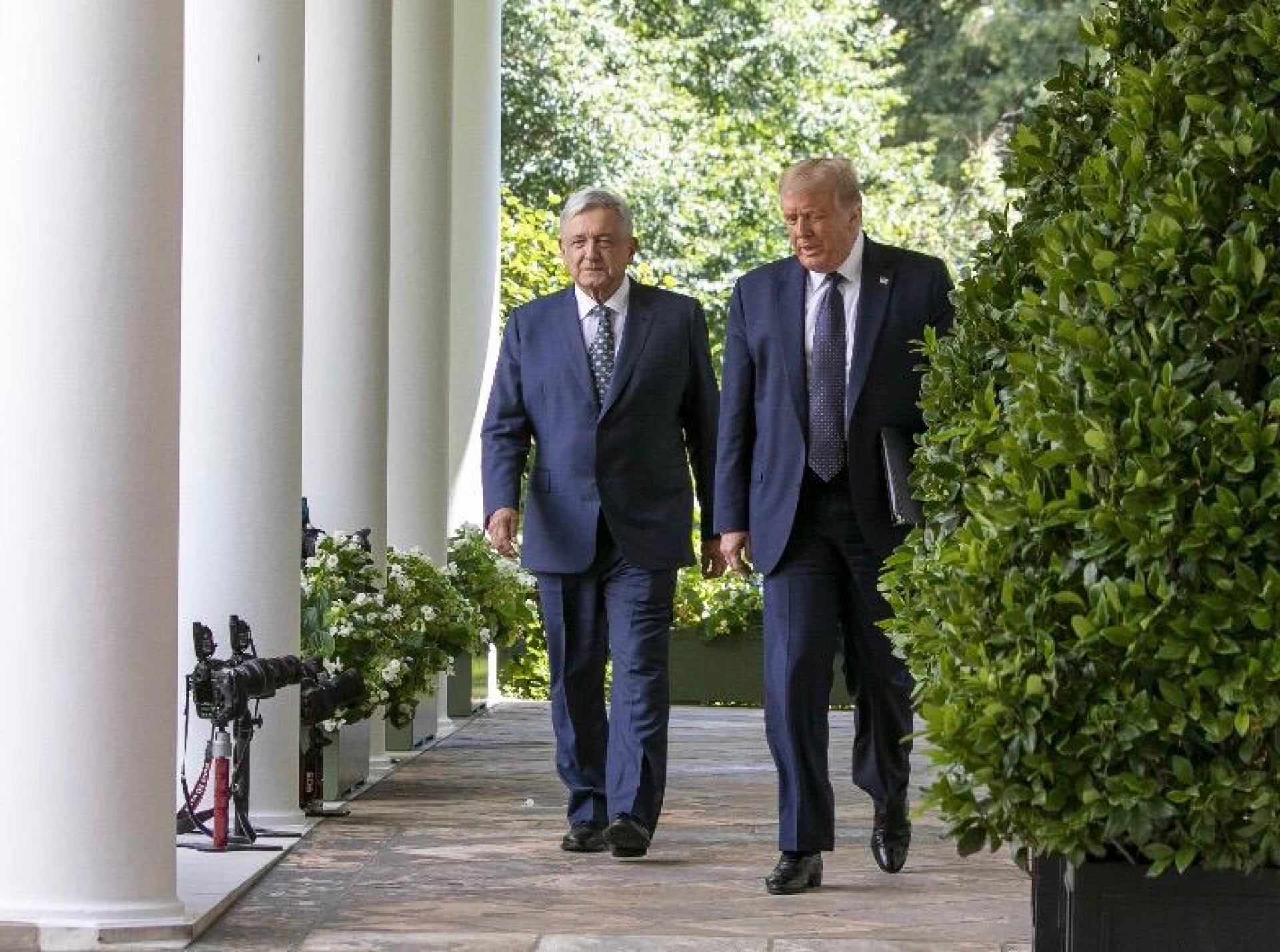 En cena de honor, Trump asegura que AMLO es "el mejor presidente" que México ha tenido