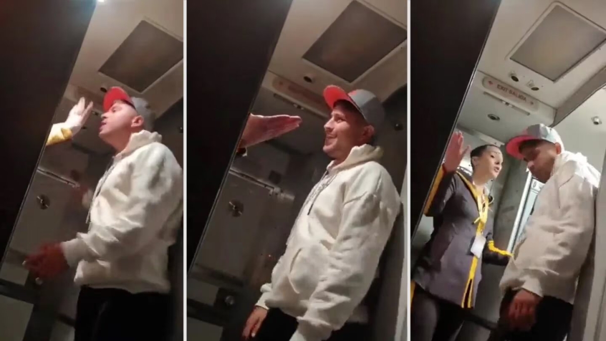 '¡Baja, sí se ve!': hombre protagoniza una fuerte discusión porque su avión no aterrizó
