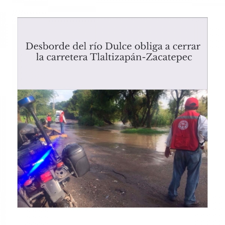 Desborde del río Dulce obliga a cerrar la carretera Tlaltizapán-Zacatepec