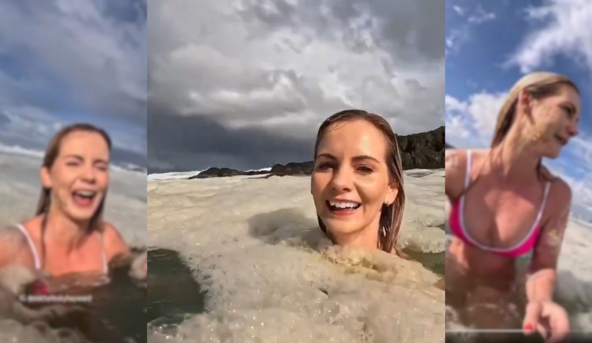 Influencer nada entre aguas residuales pensando que era espuma marina en Sudáfrica