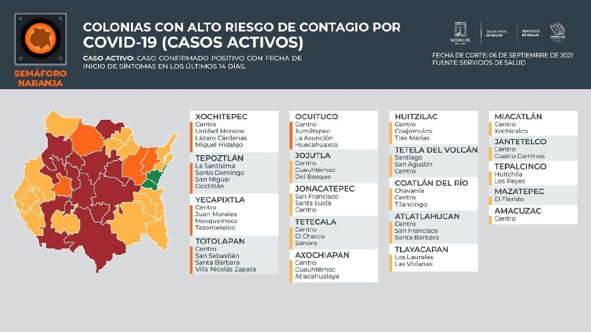 Éstas son las colonias con mayor riesgo de contagio de covid en el surponiente