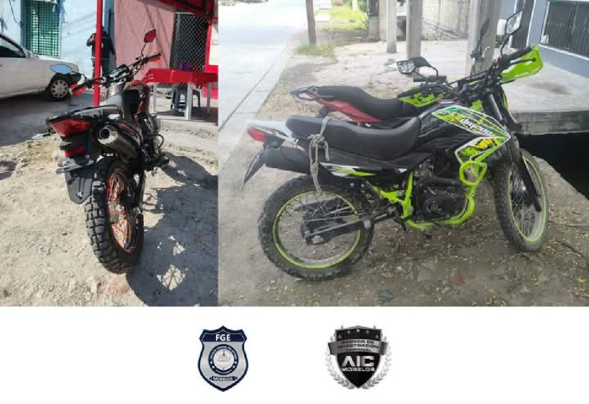 Hallan dos motos abandonadas en la zona sur