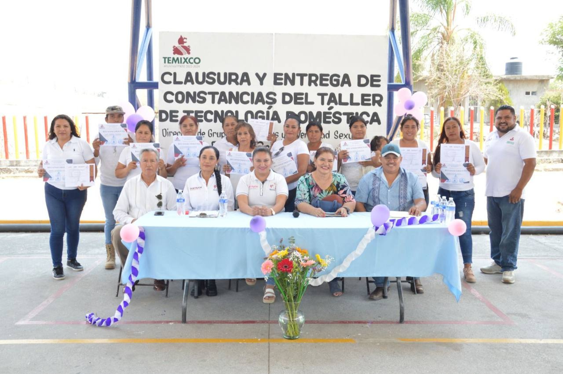 Finaliza taller de Tecnología Doméstica en Temixco con entrega de reconocimientos