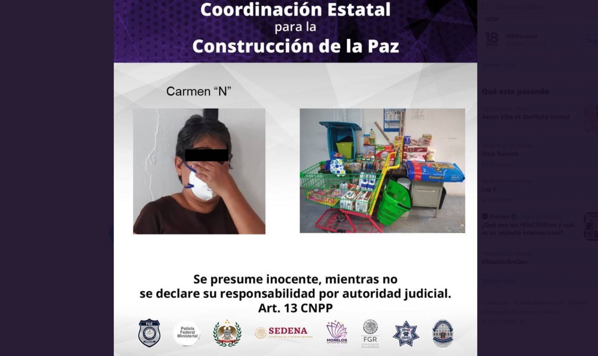 La acusan de haber sustraído mercancía en un supermercado