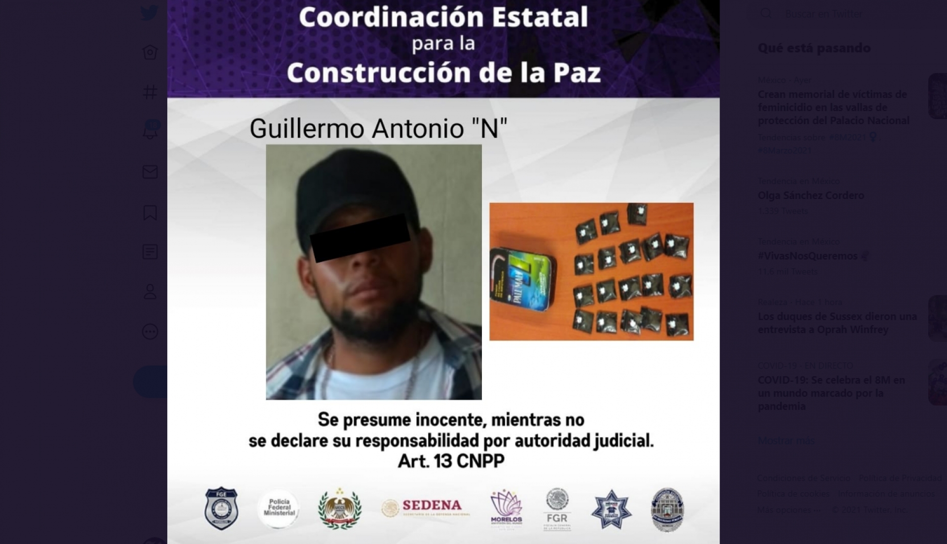 Le achacan llevar bolsitas con “cristal”