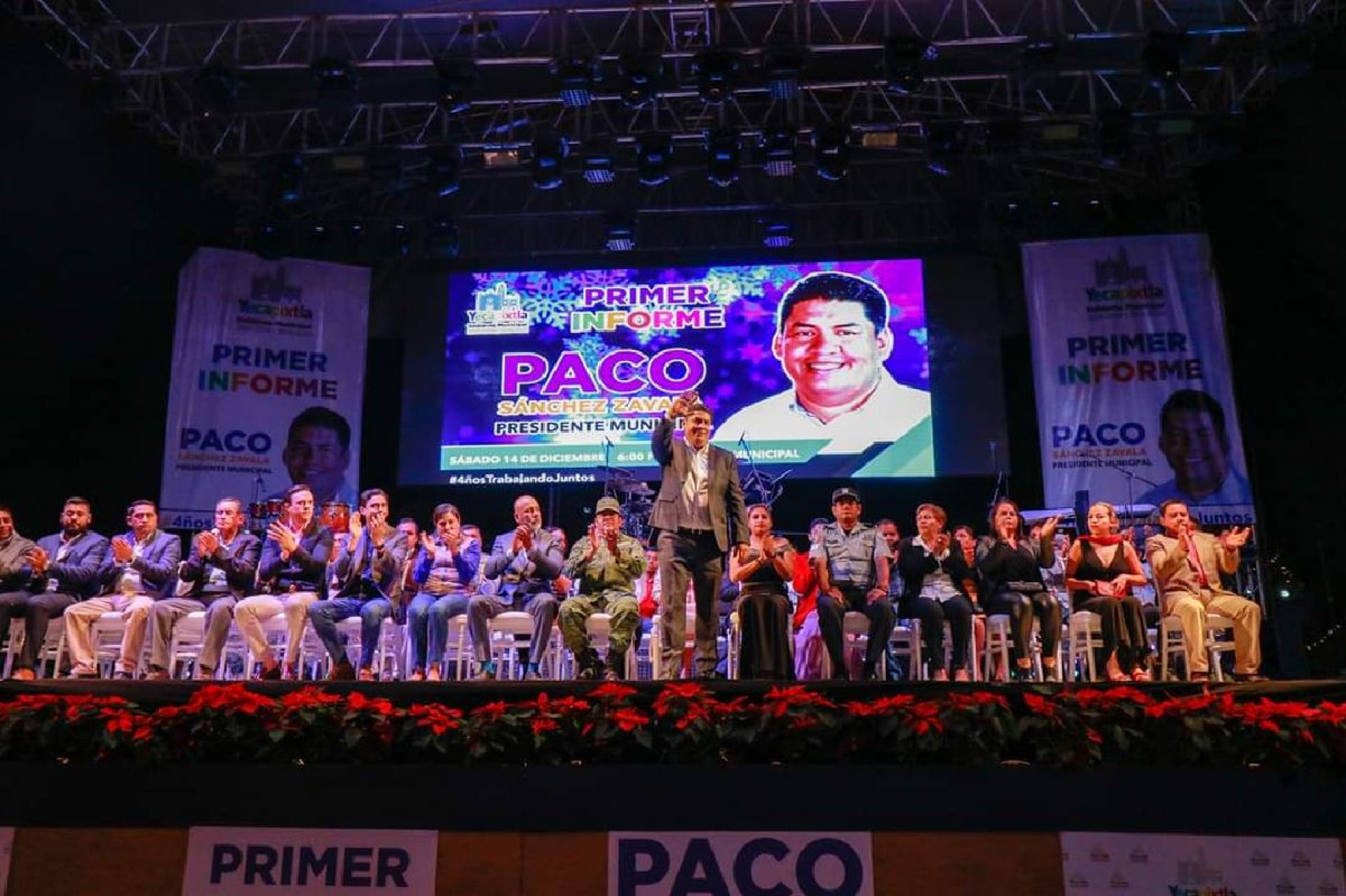 Rinde Francisco Sánchez Zavala su primer informe de gobierno