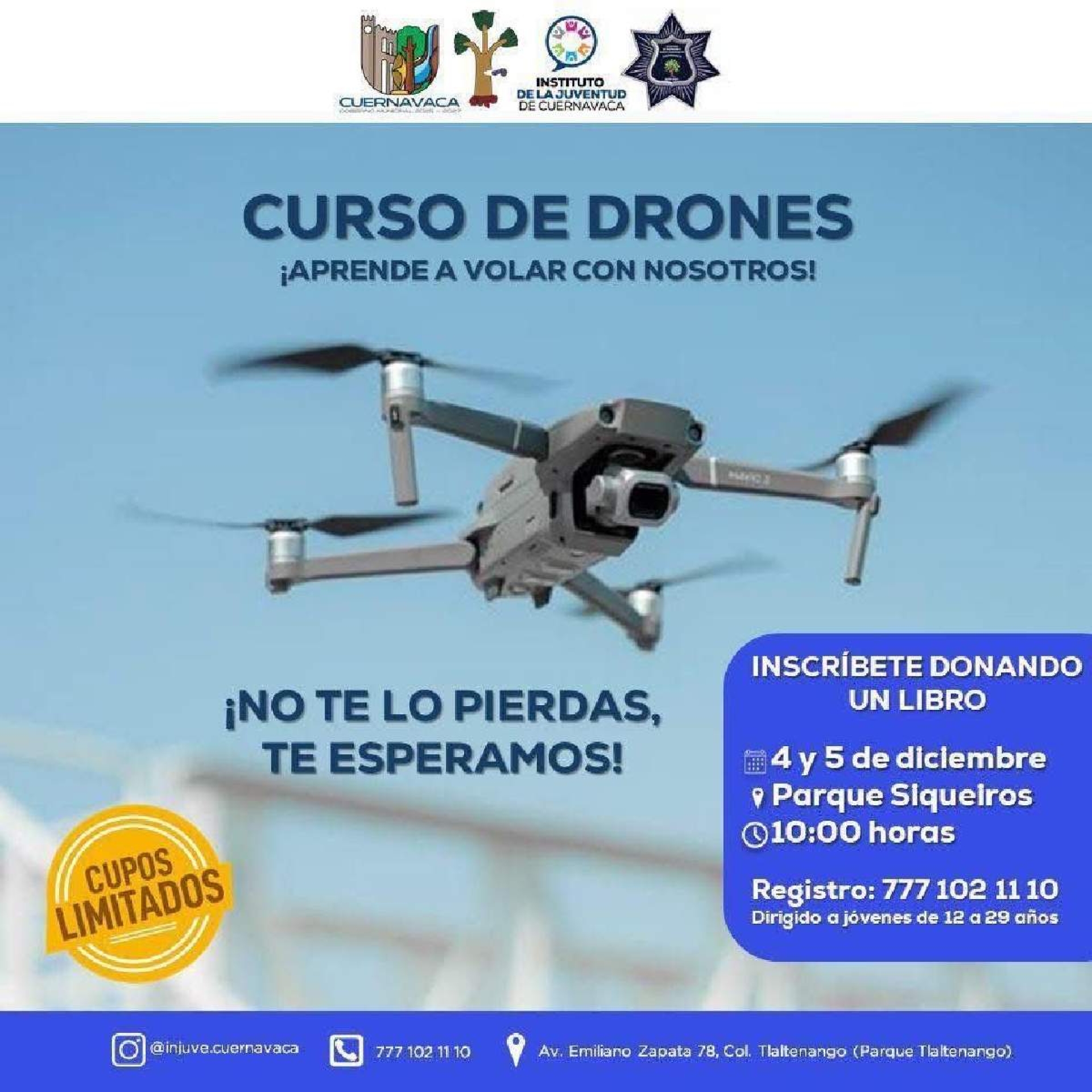 Invita alcaldía a curso de drones
