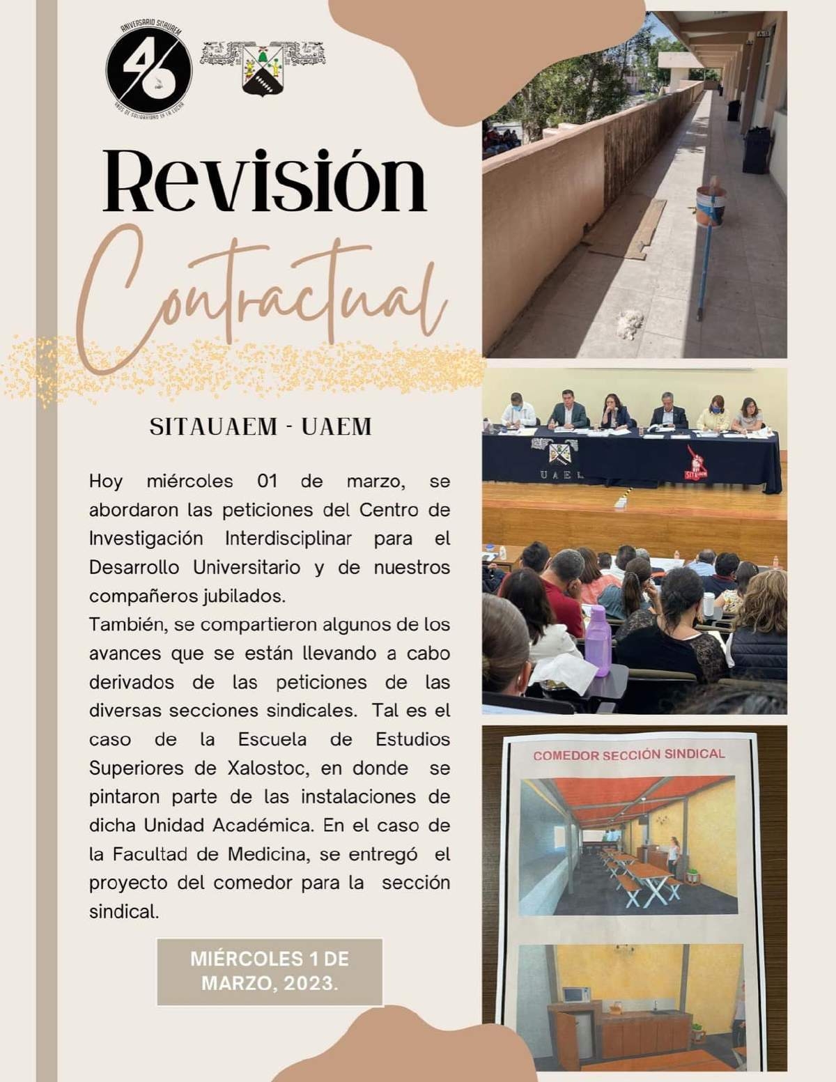 El 17, asamblea del SITAUAEM para decidir la huelga