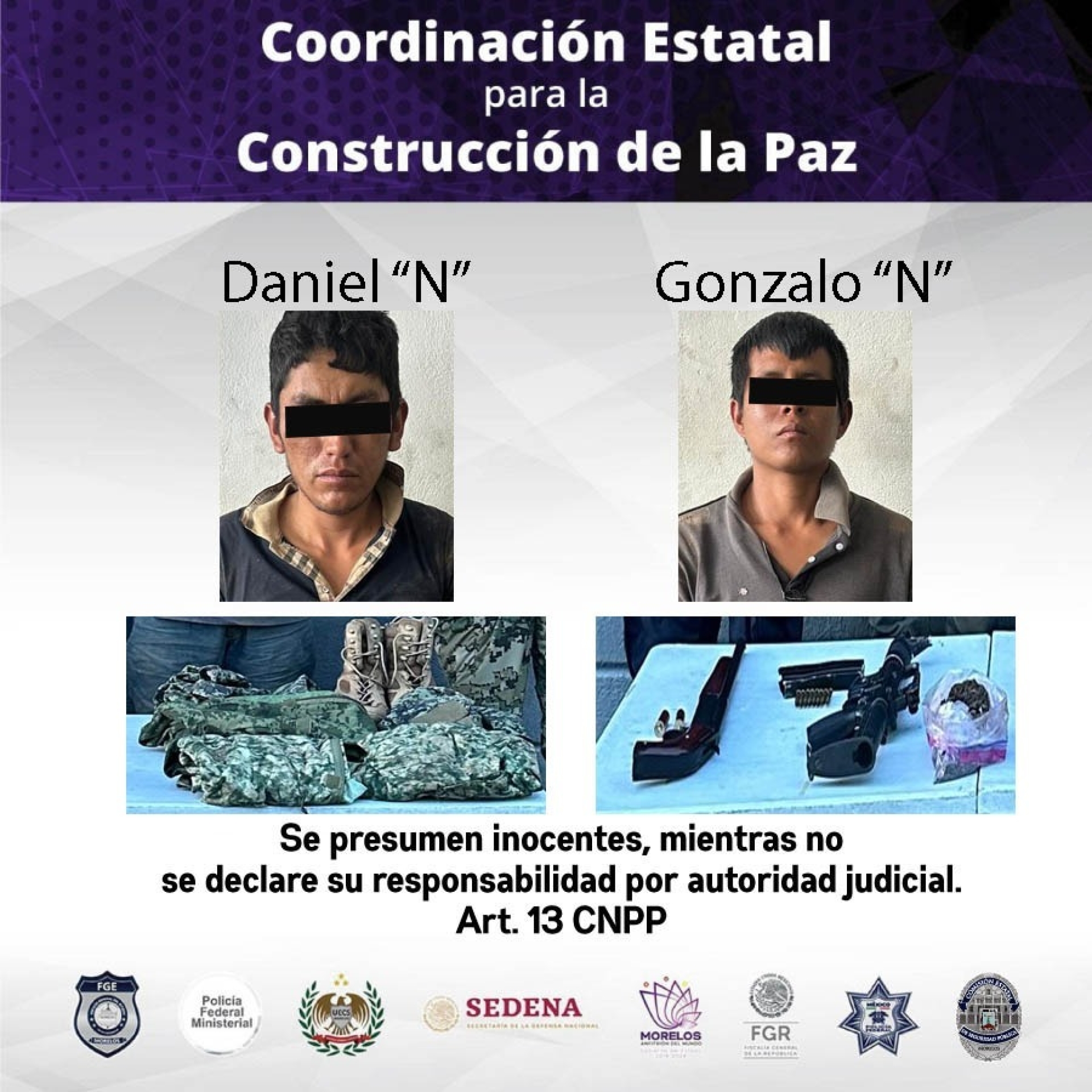 Los descubrieron en poder de armas y droga