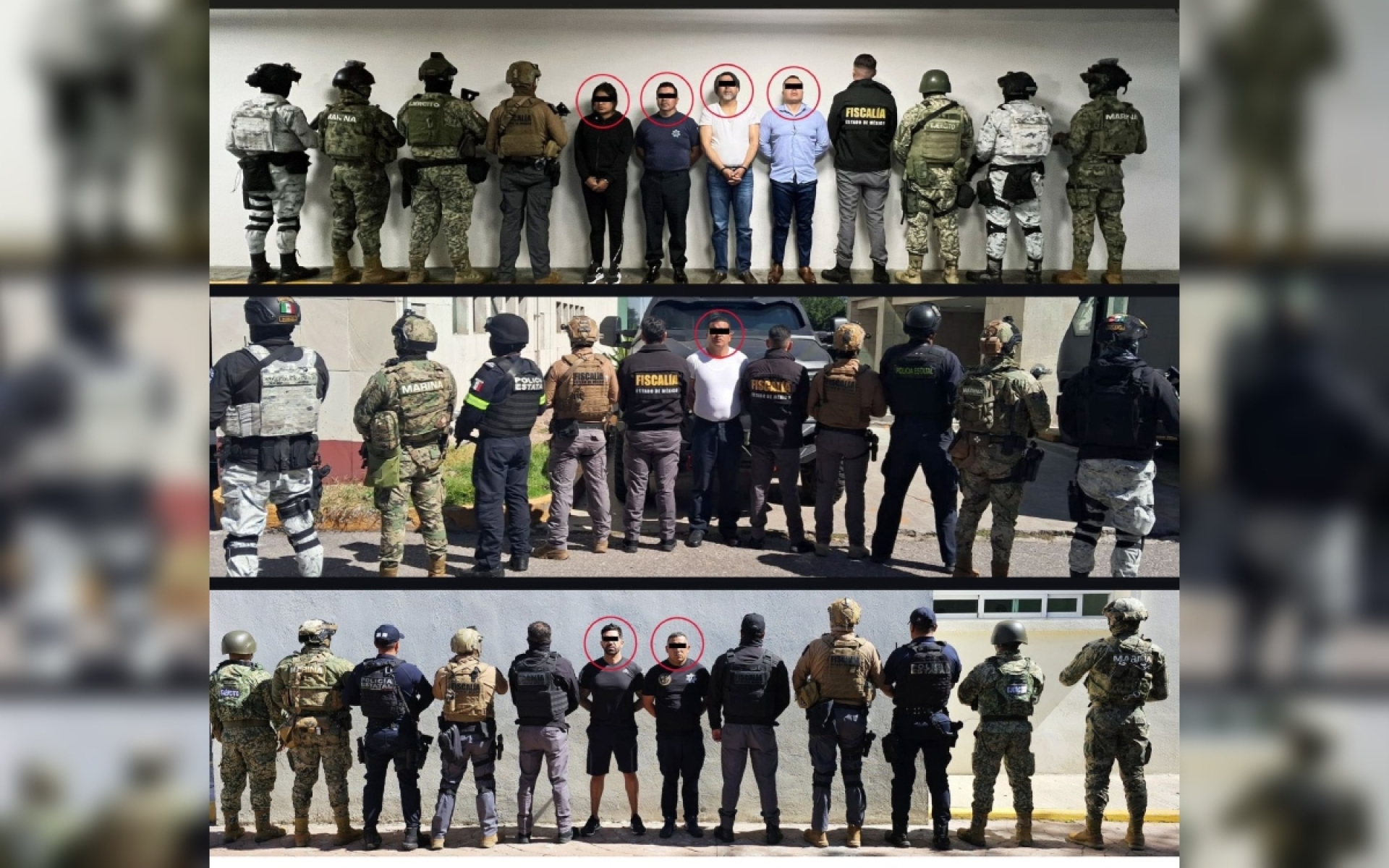 Detienen a 7 funcionarios de seguridad en operativo 'enjambre' en Edomex