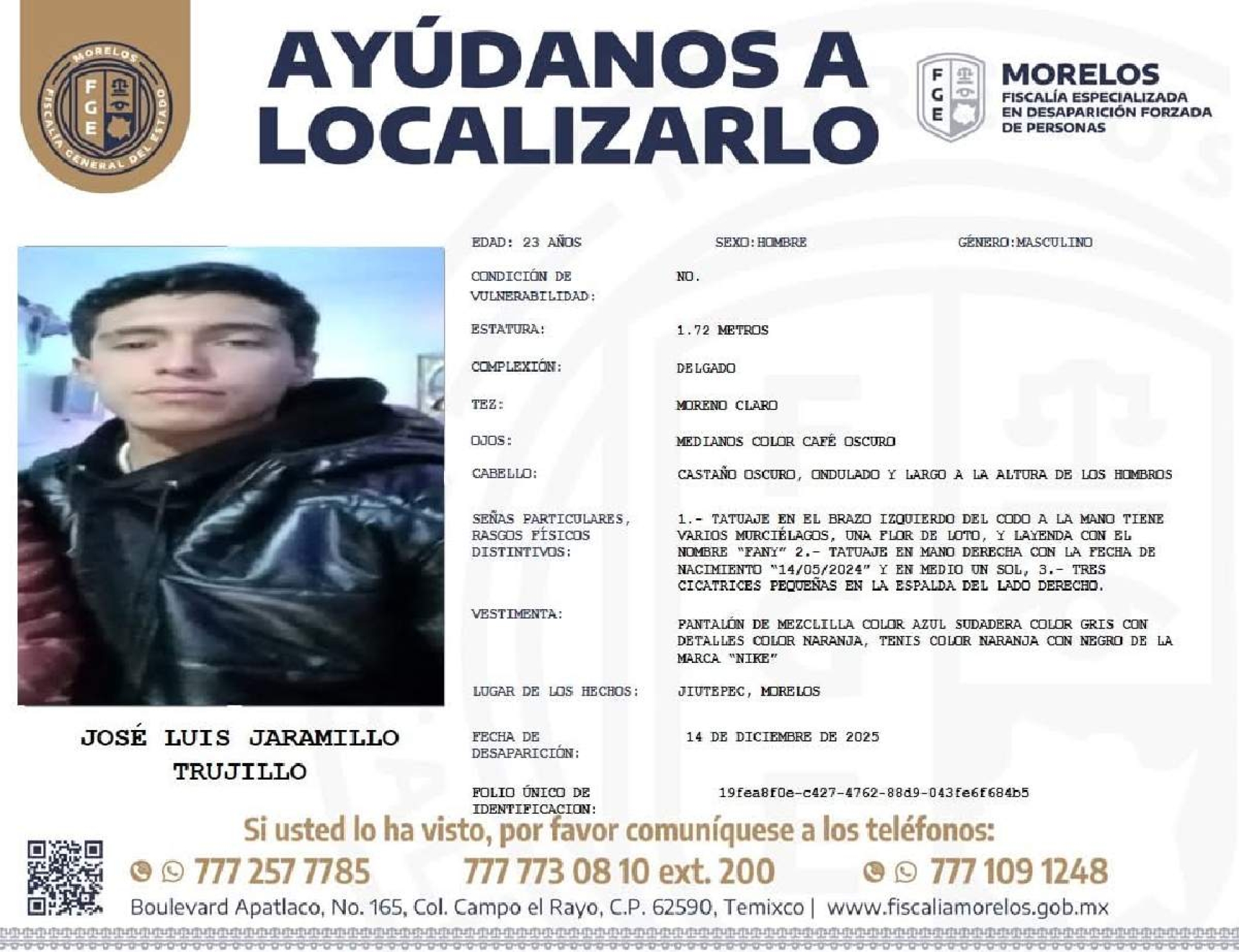 Un joven desapareció en Jiutepec