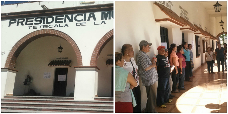 Toman trabajadores el Ayuntamiento de Tetecala