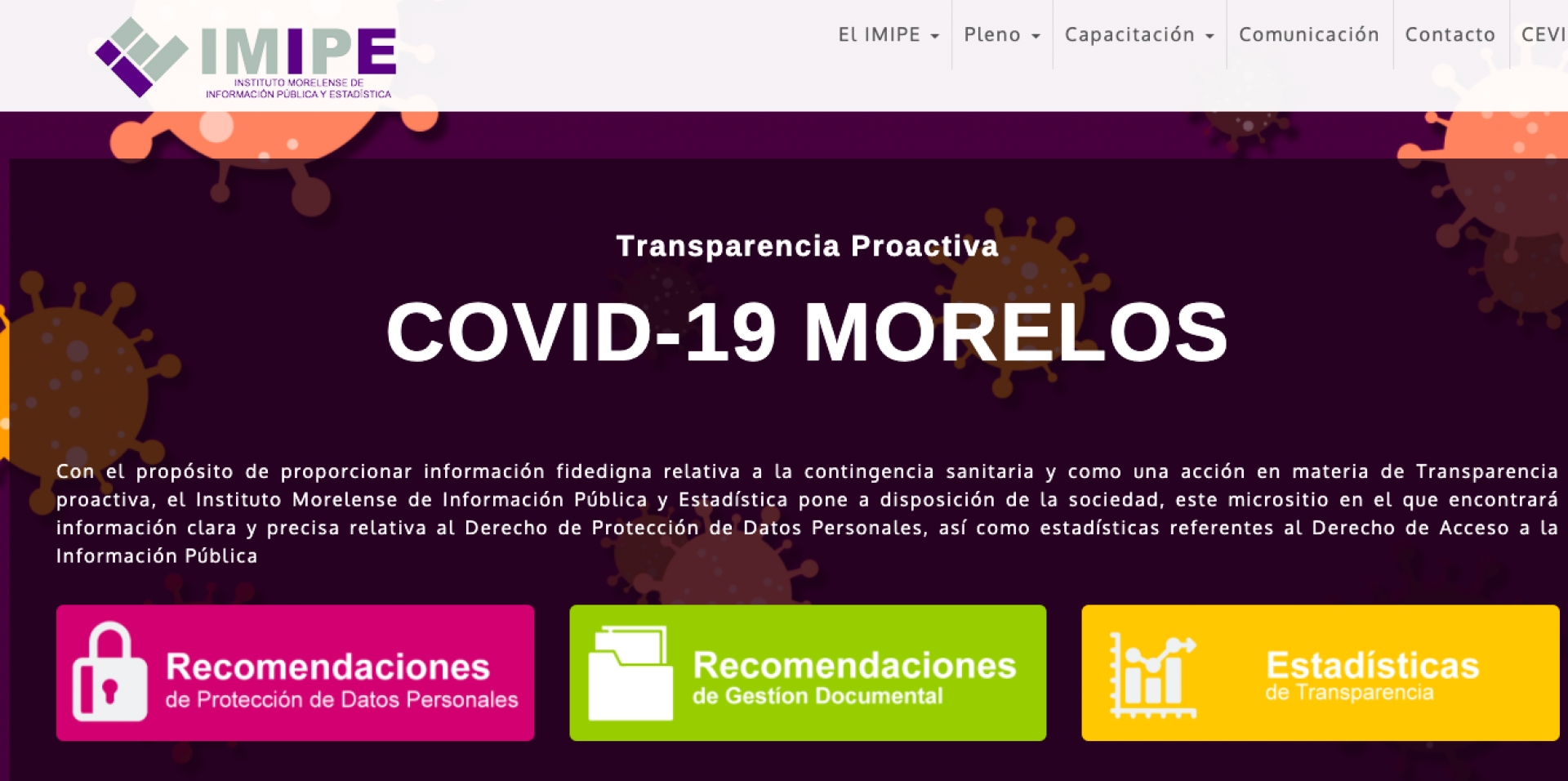 Presenta IMIPE micrositio sobre covid-19