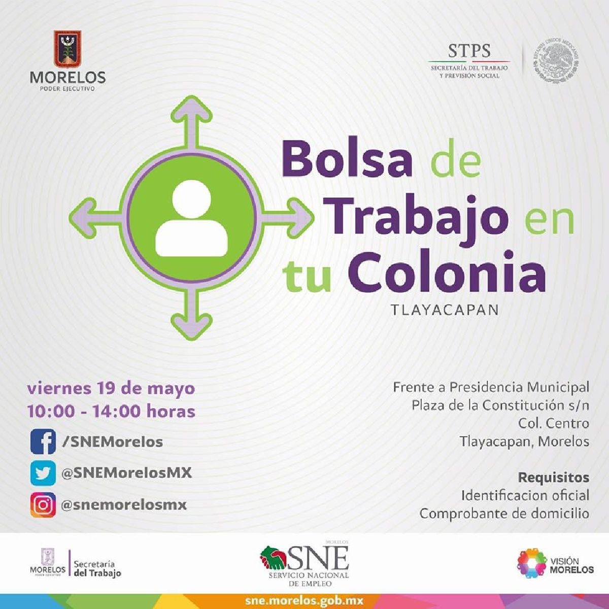 En Tlayacapan se implementará la  campaña “Empleo en tu colonia” este próximo 19 de mayo