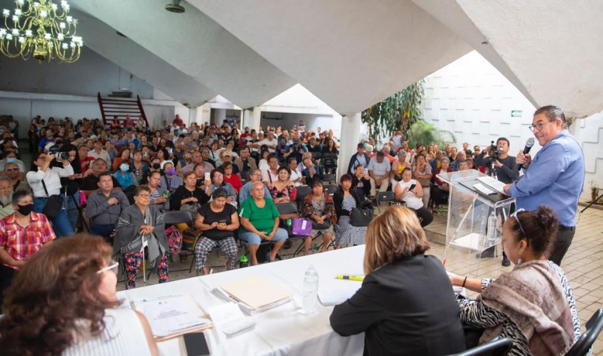 Sostiene encuentro Víctor Mercado con pensionados y jubilados administrativos del gobierno del estado