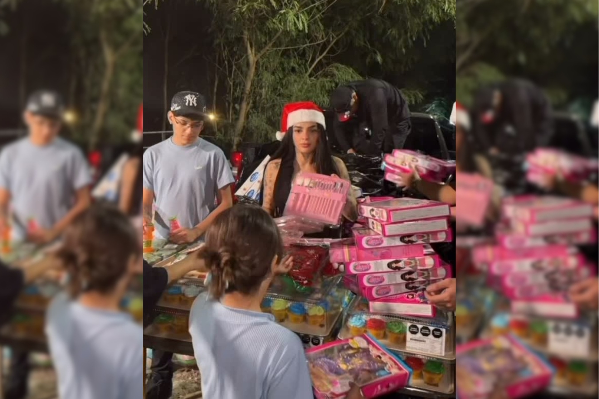 Karely Ruiz reparte juguetes a niñas y niños de escasos recursos en Monterrey durante Navidad