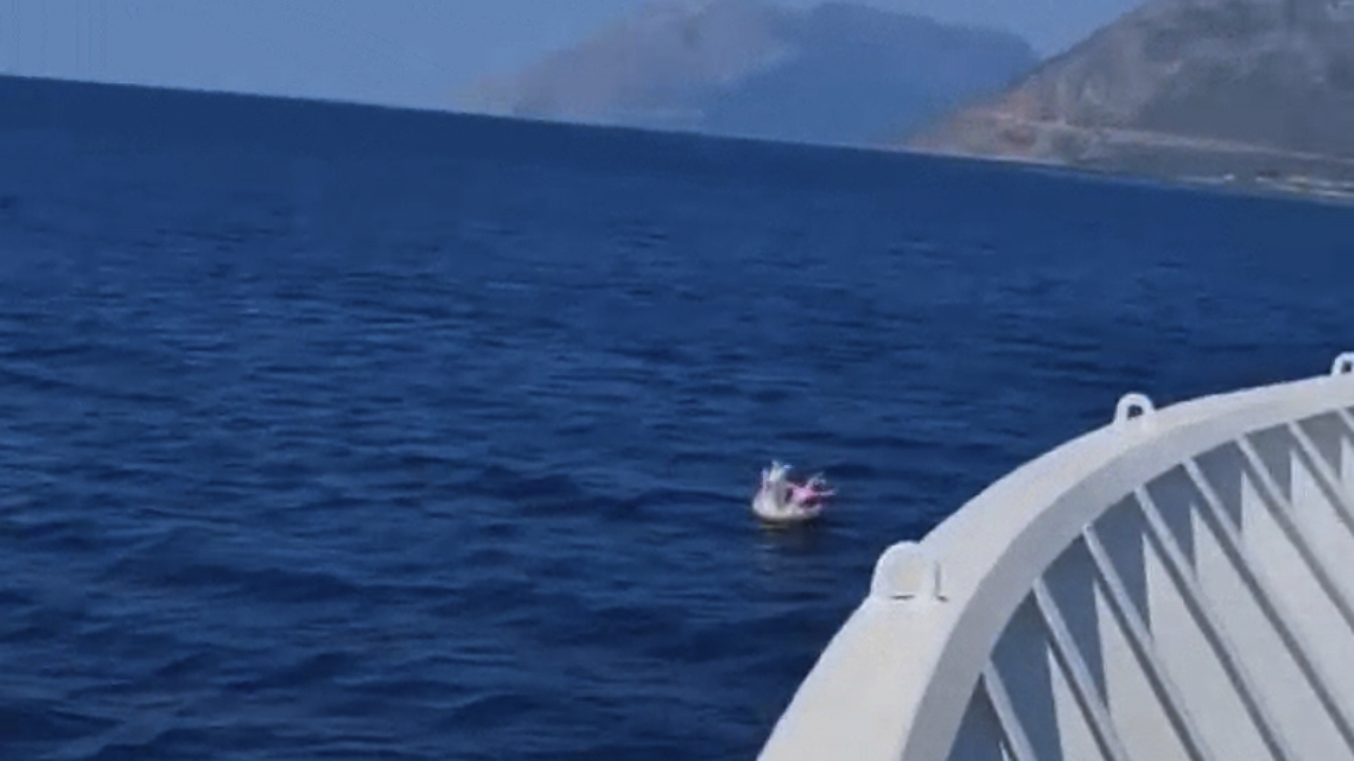 VIDEO: Rescatan a una niña de cuatro años que iba en un flotador de unicornio a medio kilómetro de la costa