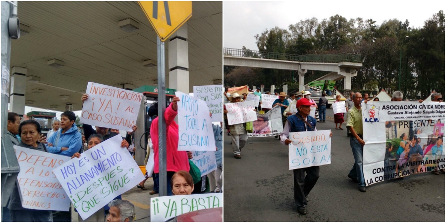 Marcha la Asociación Cívica Morelense a la FGE; exigen seguridad para activista