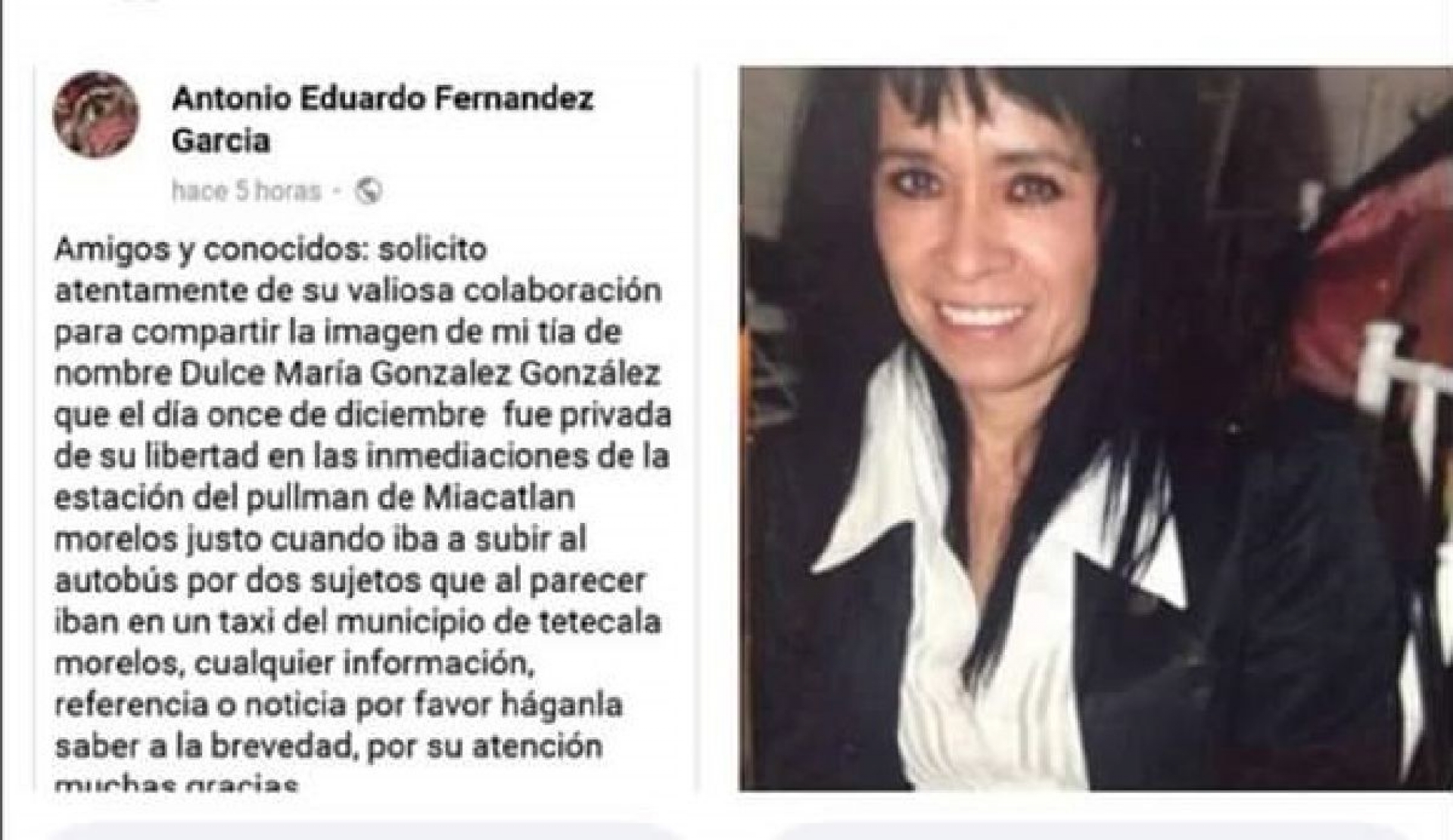 Hallan sin vida a profesora secuestrada en Miacatlán